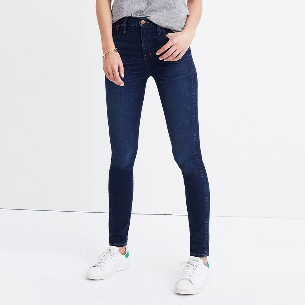 Madewell Dark Indigo Wash High Riser Skinny Jeans 27